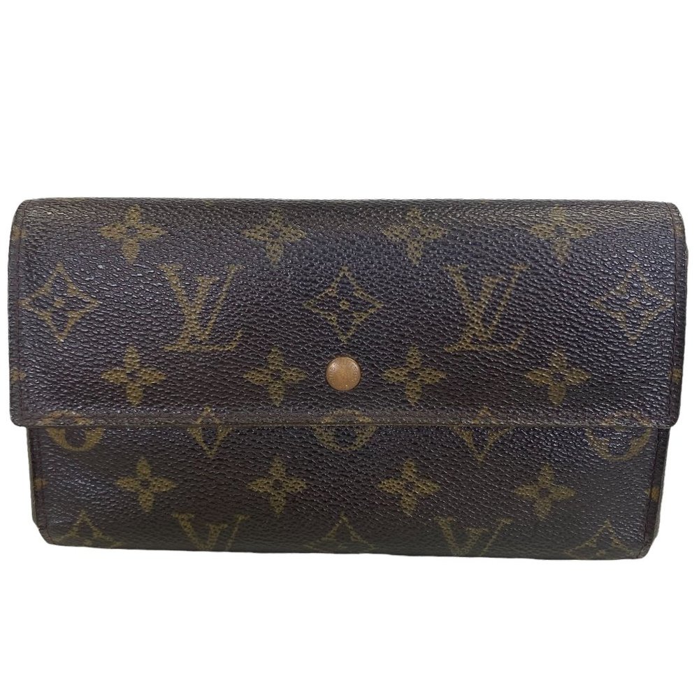Authentic Louis Vuitton Wallet Long Porte Tresor International Trifold Monogram